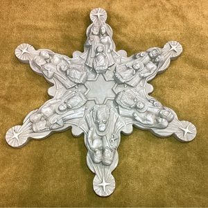 George Carruth Poly-Stone Nativity Snowflake